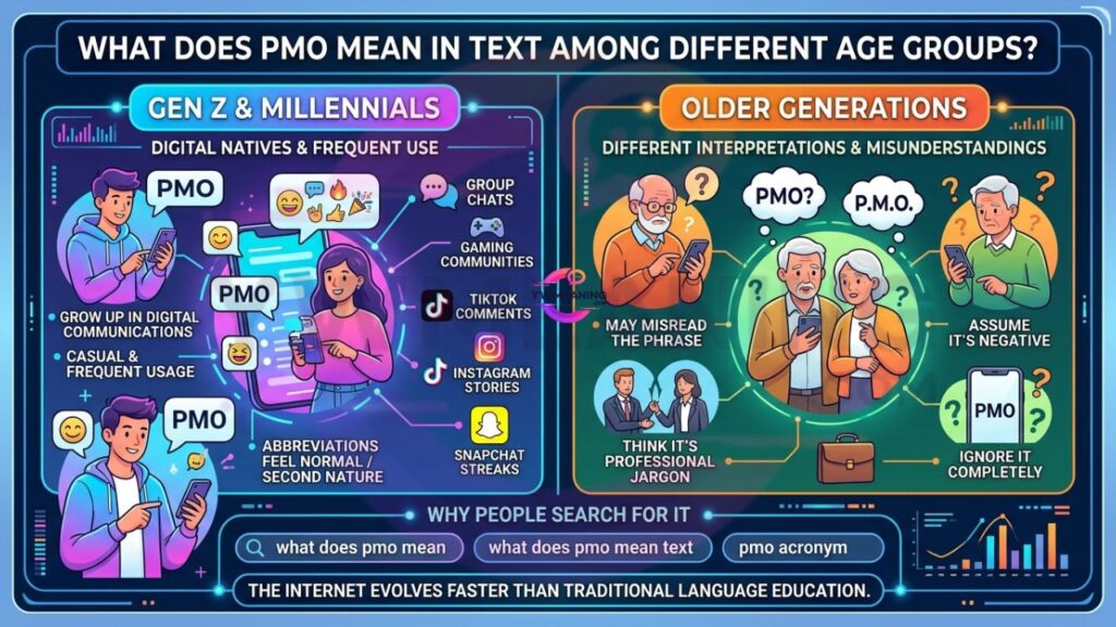 What Does PMO Mean in Text Among Different Age Groups