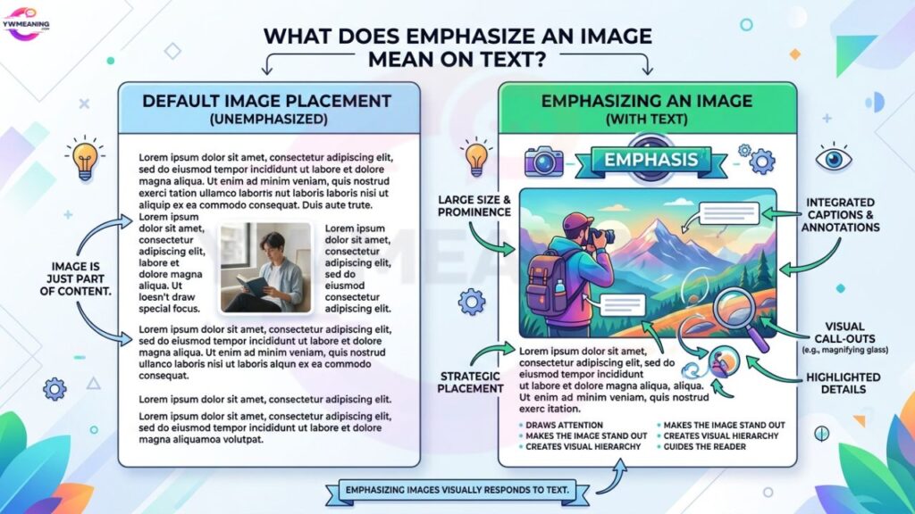 What Does Emphasize an Image Mean on Text?