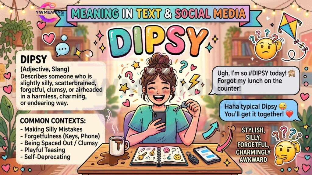Dipsy Meaning in Text and Social Media